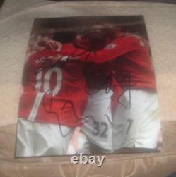 Manchester United Ronaldo, Rooney, Tevez -Signed Photo 8 x 12