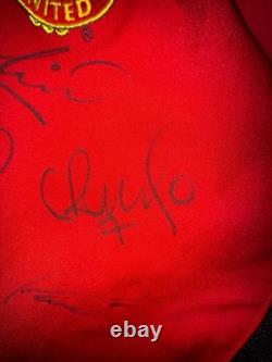 Manchester United Ronaldo Signed 2003 Shirt Nike Squad CR7 Sir Alex Ferguson