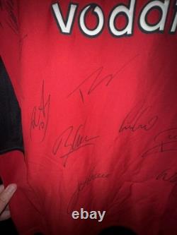 Manchester United Ronaldo Signed 2003 Shirt Nike Squad CR7 Sir Alex Ferguson