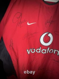 Manchester United Ronaldo Signed 2003 Shirt Nike Squad CR7 Sir Alex Ferguson