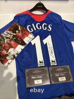 Manchester United Ryan Giggs Signed Football Shirt with Certificate and Photo