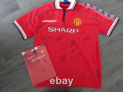 Manchester United Sharp Multi Hand Signed by 11 Players Football Shirt XL