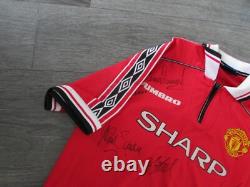 Manchester United Sharp Multi Hand Signed by 11 Players Football Shirt XL