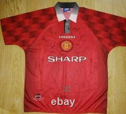 Manchester United Shirt (1996-1998) with Signed Treble Winning Team (1998-1999)