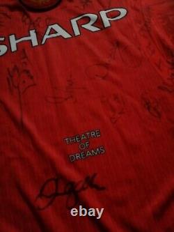 Manchester United Shirt (1996-1998) with Signed Treble Winning Team (1998-1999)