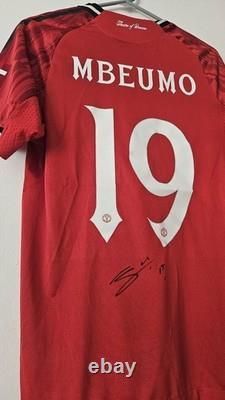 Manchester United Shirt Hand Signed By Bryan Mbeumo