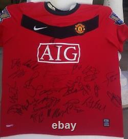 Manchester United Signed Autograph Shirt Nike Jersey Rooney+giggs+scholes+fergie