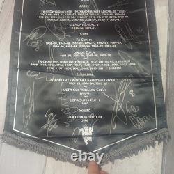 Manchester United Signed Black Silk Pennant Of All Victories 1907 2008