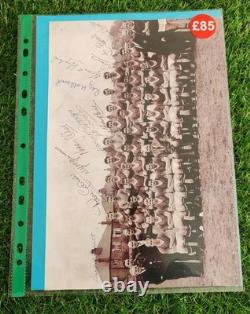 Manchester United Signed C1959 Players x 14 In A4 Sleeve. See Images COA