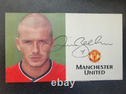 Manchester United Signed David Beckham Club Card 2000/2002