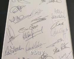 Manchester United Signed Display With 21 Former Players Listed. 16 x 12' Rare Manchester United Signed Display With 21 Former Players Listed. 16 x 12' Rare