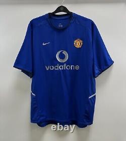 Manchester United Signed Ferdinand 6 Third Football Shirt 2002/03 (XL) Nike H177