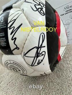 Manchester United Signed Football Ronaldo, Rooney, Nistelrooy, Ferguson Club COA