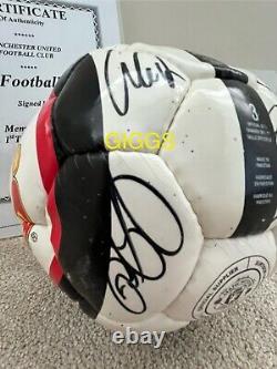 Manchester United Signed Football Ronaldo, Rooney, Nistelrooy, Ferguson Club COA