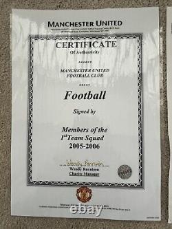 Manchester United Signed Football Ronaldo, Rooney, Nistelrooy, Ferguson Club COA