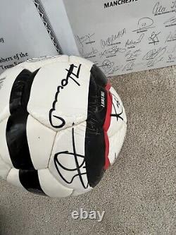 Manchester United Signed Football Ronaldo, Rooney, Nistelrooy, Ferguson Club COA