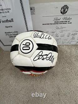 Manchester United Signed Football Ronaldo, Rooney, Nistelrooy, Ferguson Club COA