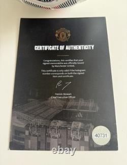 Manchester United Signed Football With Certificate