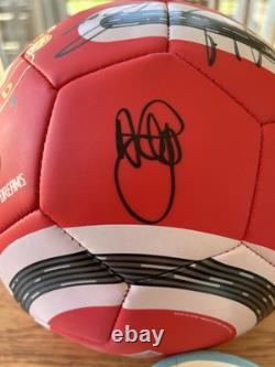 Manchester United Signed Football With Club COA Scholes, Tevez, Evra, Vidic + +