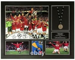 Manchester United Signed Framed 1999 Champions League Final Photograph