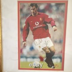Manchester United Signed Framed Football Photo Print COA Hologram
