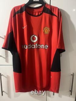 Manchester United Signed Gary Neville Shirt 2002 XL
