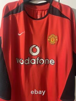 Manchester United Signed Gary Neville Shirt 2002 XL