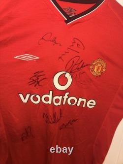 Manchester United Signed Shirt 2000-02 Beckham Giggs Ferguson Neville Umbro L