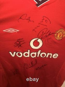Manchester United Signed Shirt 2000-02 Beckham Giggs Ferguson Neville Umbro L