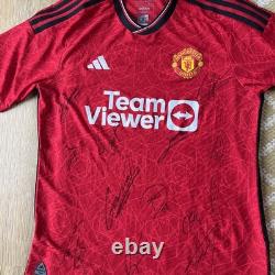 Manchester United Signed Shirt 23/24 Signed by squad with club COA