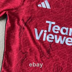 Manchester United Signed Shirt 23/24 Signed by squad with club COA