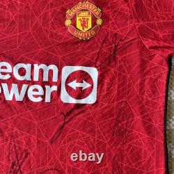 Manchester United Signed Shirt 23/24 Signed by squad with club COA