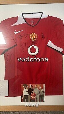 Manchester United Signed Shirt Ronaldo, Rooney, Ferdinand, RVN (with photo proof)