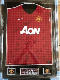 Manchester United Squad Signed 12/13 Prem Winners Football Shirt Jersey With COA