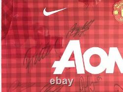Manchester United Squad Signed 12/13 Prem Winners Football Shirt Jersey With COA