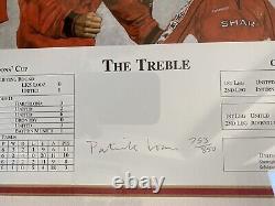 Manchester United'The Treble' Print Signed By Artist Patrick Loan