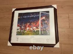 Manchester United Treble 1999, Limited Edition Hand Signed, Framed Print