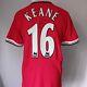 Manchester United Treble Number 16 Retro Home Shirt Signed Roy Keane