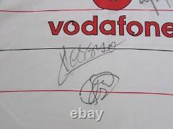 Manchester United Vodaphone Multi Hand Signed by 6 Players Football Shirt XL