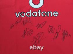 Manchester United Vodaphone Multi Hand Signed by 7 Players Football Shirt XL