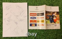 Manchester United Vs Monaco Programme With Signed A4 Pages 18 Signatures 1998