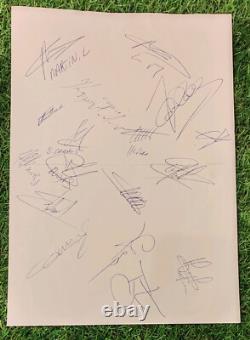 Manchester United Vs Monaco Programme With Signed A4 Pages 18 Signatures 1998