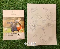 Manchester United Vs Monaco Programme With Signed A4 Pages 18 Signatures 1998