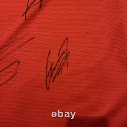 Manchester United home Shirt Signed 20/21 Sign by 4 Incl Ronaldo Garnacho