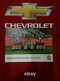 Manchester United multi signed autograph shirt Adidas jersey with COA