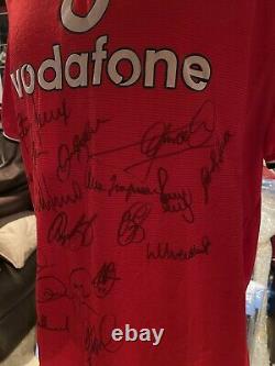 Manchester United signed 2000/02 shirt Beckham Ferguson