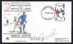 Manchester United v Benfica May 1968 Commemorative Cover Eusebio Signed Wembley