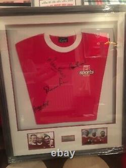 Manchester Utd Best, Charlton, Law & West Ham legend Martin Peters signed shirt