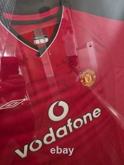 Manchester united Signed 2000-02 Home Ole gunnar solskjaer & Sebastián Verón