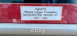 Manchester united signed framed shirt 2002/2003 premier league champions